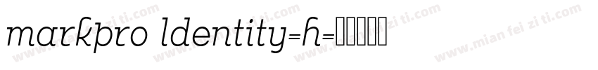 markpro ldentity-h字体转换